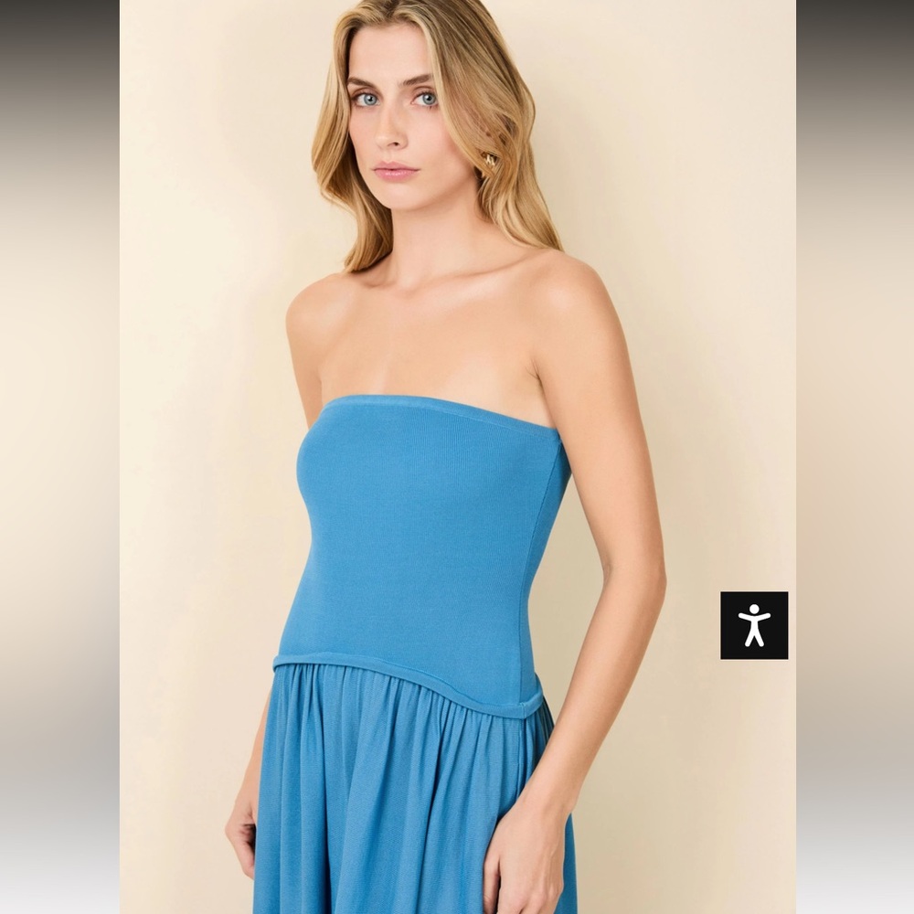 NWT🌟 SOLID & STRIPED Soligo Strapless Dress in F… - image 2